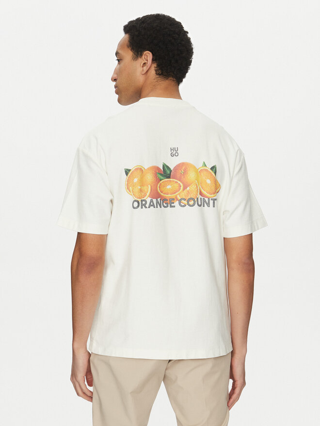 HUGO HUGO Camiseta Dartiee 50537576 Écru Oversize