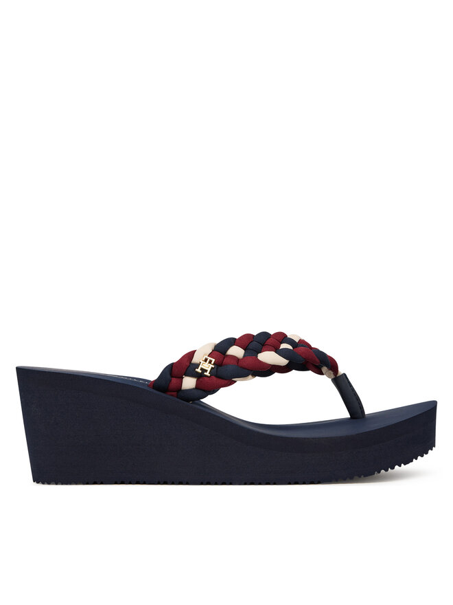 Tommy Hilfiger Zehentrenner Tommy Hilfiger Th Wedge Braided Summer Sandal FW0FW09198 Bunt