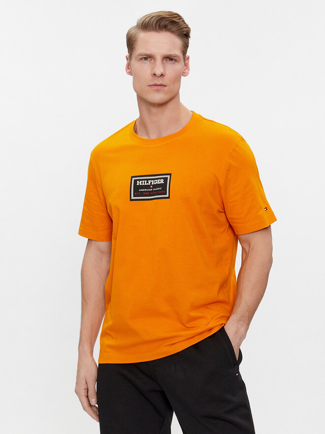 Tommy Hilfiger Tommy Hilfiger Camiseta MW0MW34391 Naranja Regular Fit