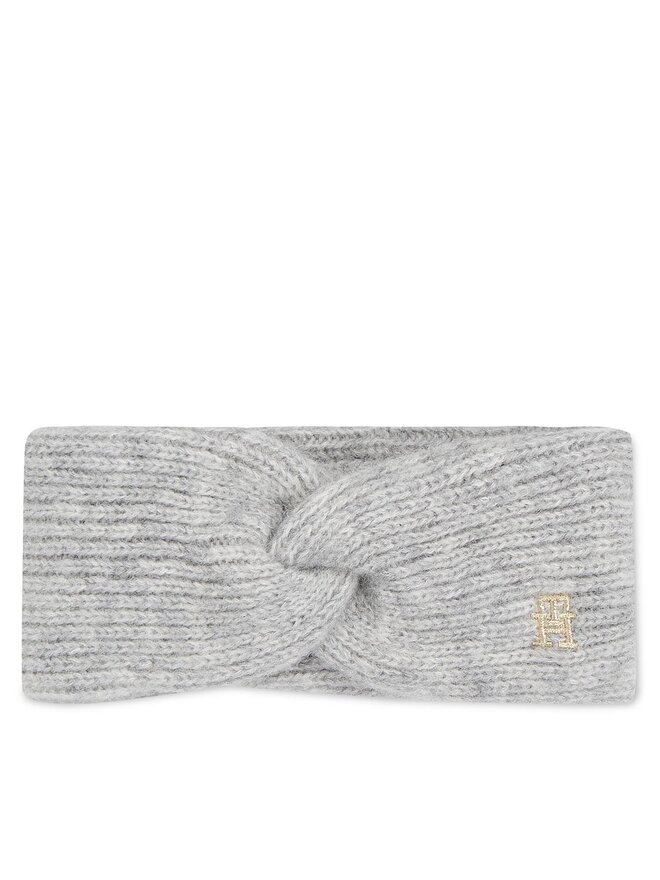Tommy Hilfiger Mütze und Stirnband Set Tommy Hilfiger Th Timeless Beanie + Headband AW0AW15370P4A Grau