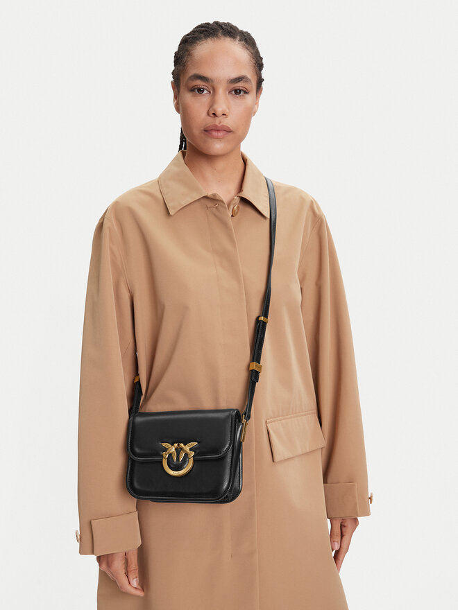 PINKO Ročna torba PINKO Love Box Bag Fl Mini PE 25 PLTT 104297 A26J Črna