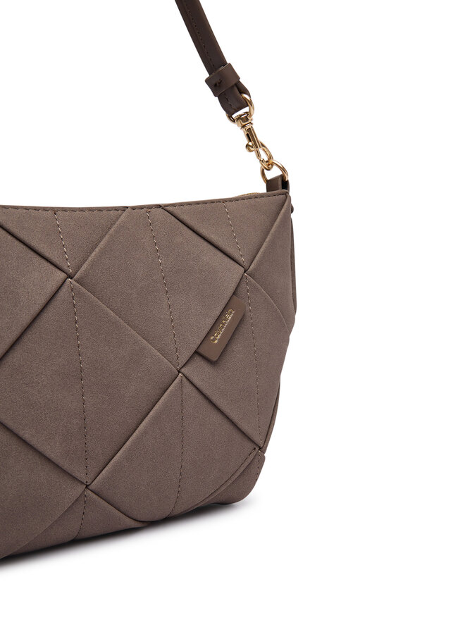 Calvin Klein Handtasche Calvin Klein Woven Sueded Shoulder Bag LV04F3694G Braun