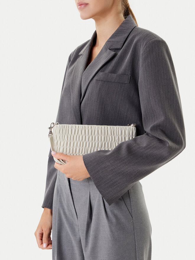 Calvin Klein Jeans Handtasche Calvin Klein Jeans Rouched Zip Top Bag LV04K3090G Creme