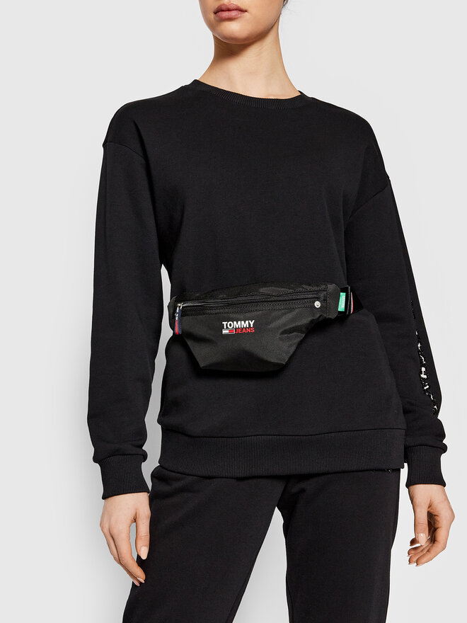 Tommy Jeans Сумка на пояс Tommy Jeans Tjw Campus Bumbag AW0AW10154 Чорний