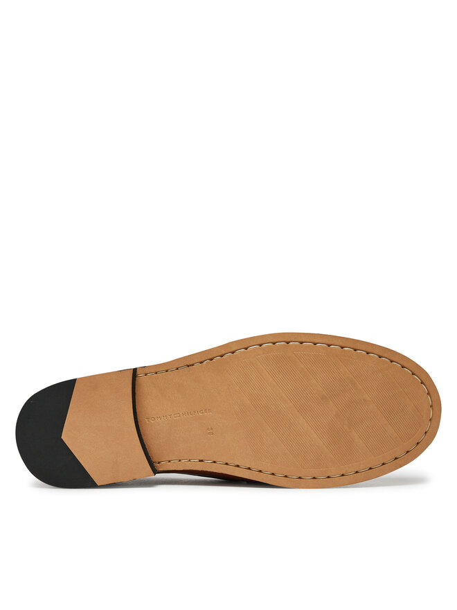 Tommy Hilfiger Mokassins Tommy Hilfiger Soft Leather Horsebit Loafer FW0FW08414 Braun