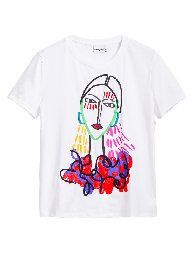 Desigual Desigual T-Shirt Misuri 25SWTKA9 Λευκό Regular Fit