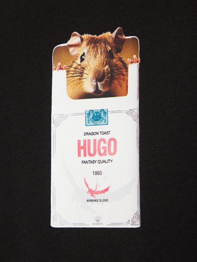 HUGO HUGO Футболка 50530683 Чорний Regular Fit