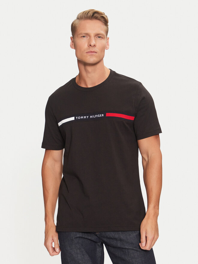 Tommy Hilfiger Tommy Hilfiger Футболка MW0MW36498 Чорний Regular Fit