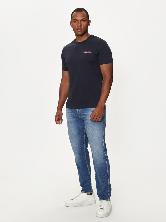 Guess Jeans Guess Jeans Majica M4YI55 K8HM0 Mornarsko modra Slim Fit