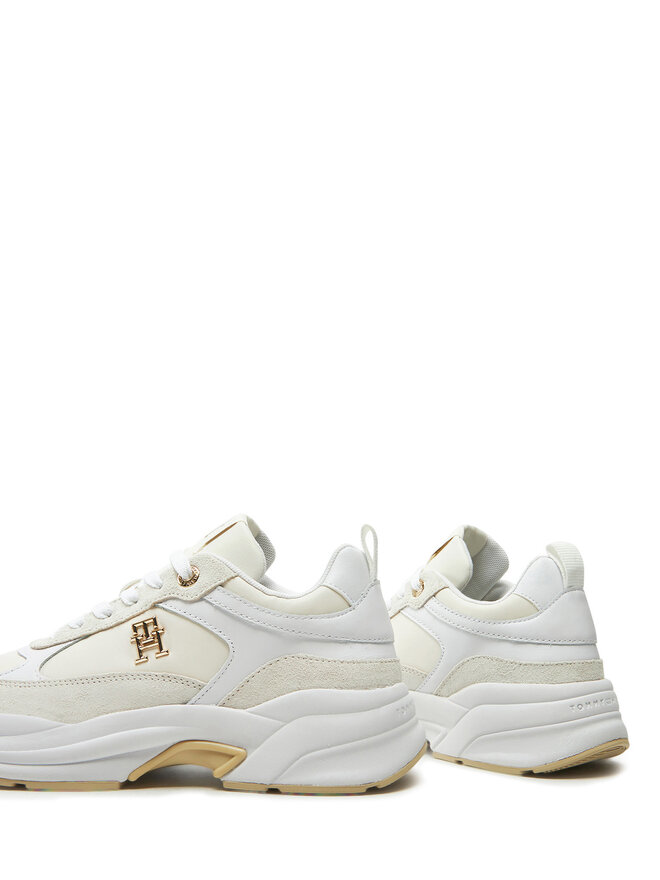 Tommy Hilfiger Sneakersy Tommy Hilfiger Th Chunky Feminine Runner FW0FW08616 Écru