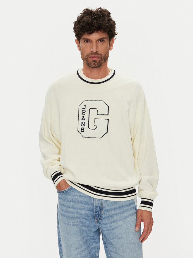 Guess Jeans Guess Jeans Džemper M5YR21 Z3HM1 Écru Regular Fit