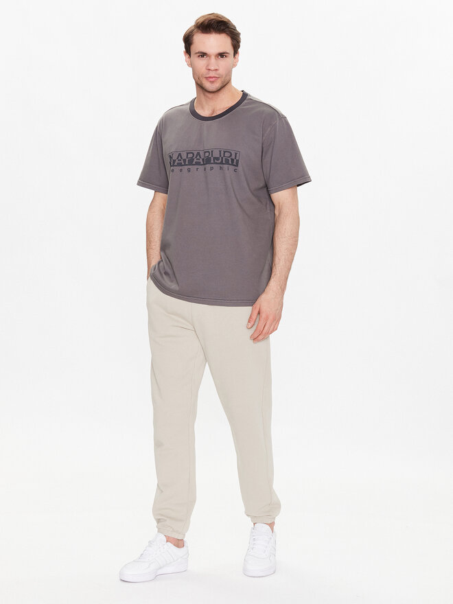 Napapijri Napapijri Футболка S-Santiago NP0A4H2J Сірий Regular Fit