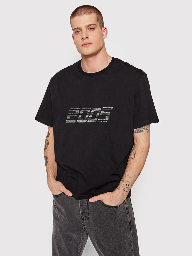 2005 2005 T-Shirt Unisex Signature Tee Μαύρο Relaxed Fit