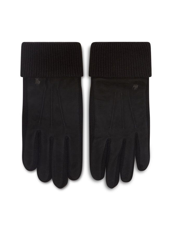 Polo Ralph Lauren Rękawiczki Męskie Polo Ralph Lauren Suede Sandwich Glove 449833580001 Czarny