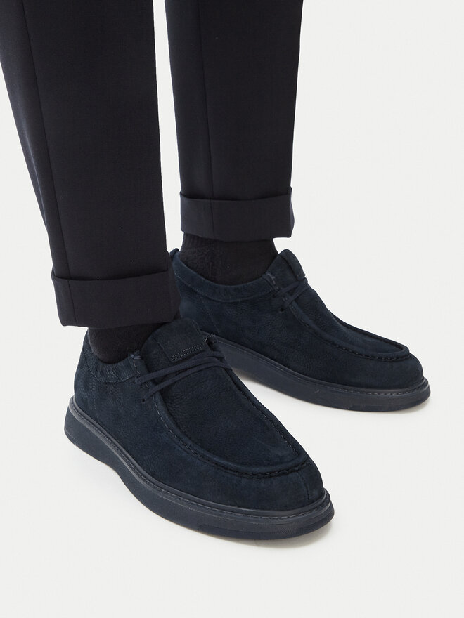 Tommy Hilfiger Halbschuhe Tommy Hilfiger Comfort Nubuck Moc Toe Shoe FM0FM05975 Dunkelblau