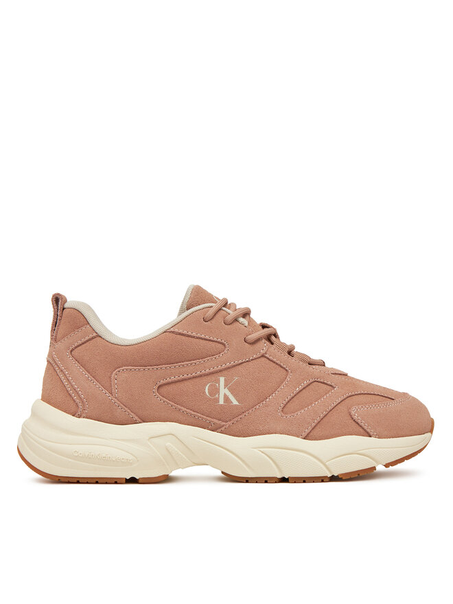 Calvin Klein Jeans Sneakersy Calvin Klein Jeans Retro Tennis Low Mg Mix Media Wn YW0YW01639 Różowy