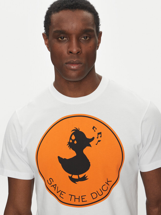 Save The Duck Save The Duck Camiseta DT0825M BESY20 Blanco Regular Fit