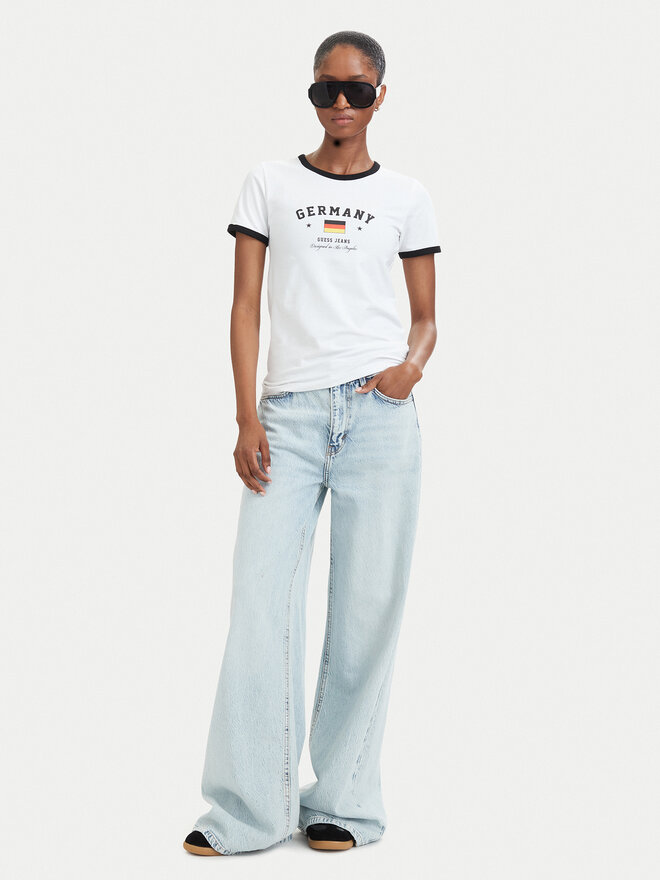 Guess Jeans Guess Jeans Футболка W6YI16 K3995 Білий Slim Fit