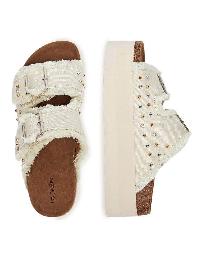 DeeZee Pantoletten DeeZee LB-P1748 Beige