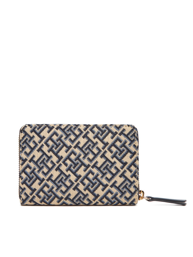 Tommy Hilfiger Nagyméretű férfi pénztárca Tommy Hilfiger Th Jacquard Med Za AW0AW17479 Sötétkék