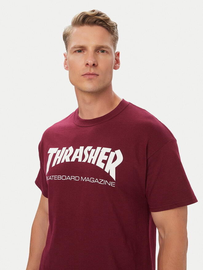 Thrasher Thrasher T-Shirt Skatemag Dunkelrot Regular Fit