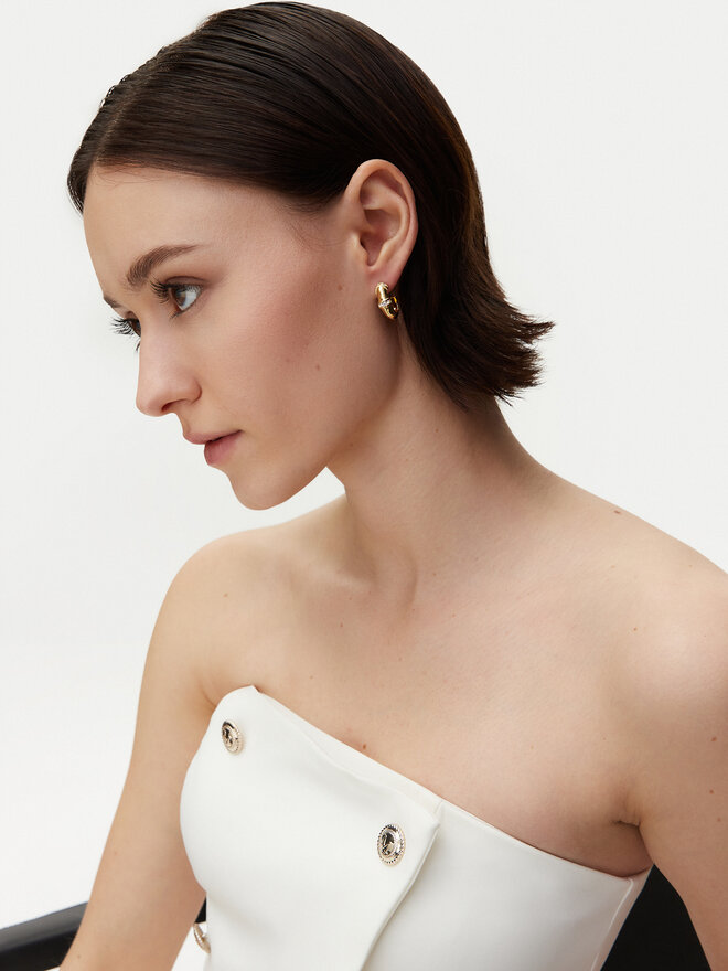 Guess Náušnice Guess JUBE05 164JW Zlatá