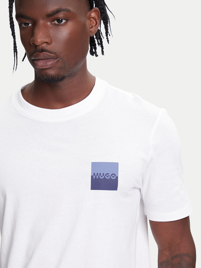 HUGO HUGO T-Shirt Dapusi 50544458 Λευκό Regular Fit