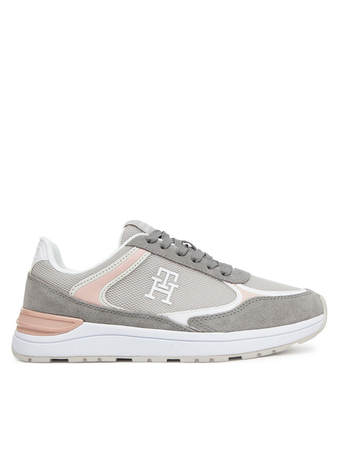 Tommy Hilfiger Sneakersy Tommy Hilfiger Casual Fashion Runner Mix FW0FW08324 Szary