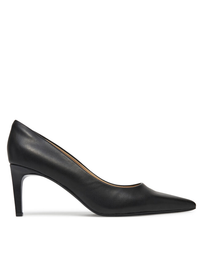 Calvin Klein Tacón de aguja Calvin Klein Pump 70 Pointy Hw Bar Lth HW0HW02561 Negro