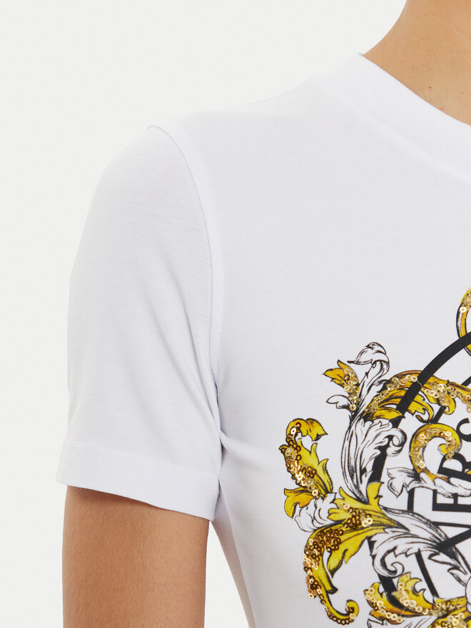 Versace Jeans Couture Versace Jeans Couture Camiseta 78HAHC01 Blanco Regular Fit