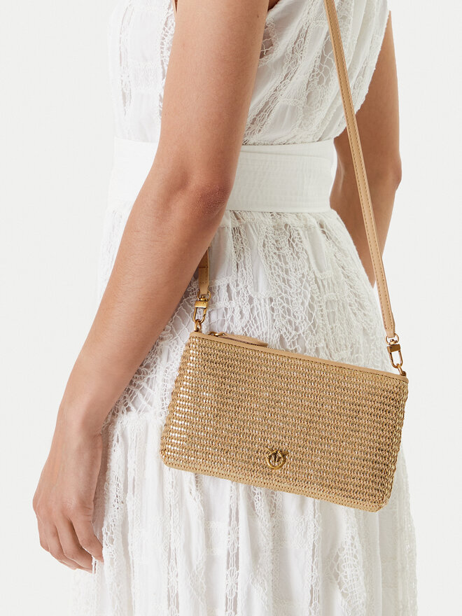 PINKO Τσάντα PINKO Flat Horizontal Mini PE 25 PCPL 104277 A2CE Χρυσό