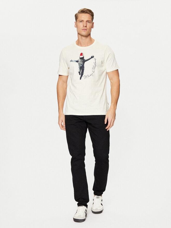 Blend Blend Póló 20717591 Ekru Regular Fit