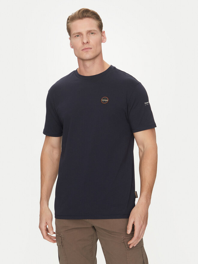 Napapijri Napapijri T-Shirt S-Badge NP0A4I3N Dunkelblau Regular Fit