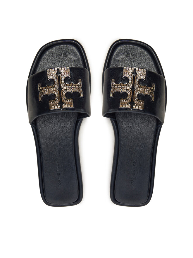 Tory Burch Klapki Tory Burch Double T Deco Sport 158768 Czarny
