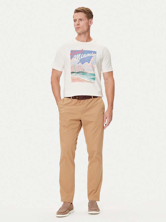 Gant Gant Camiseta 2003341 Écru Regular Fit
