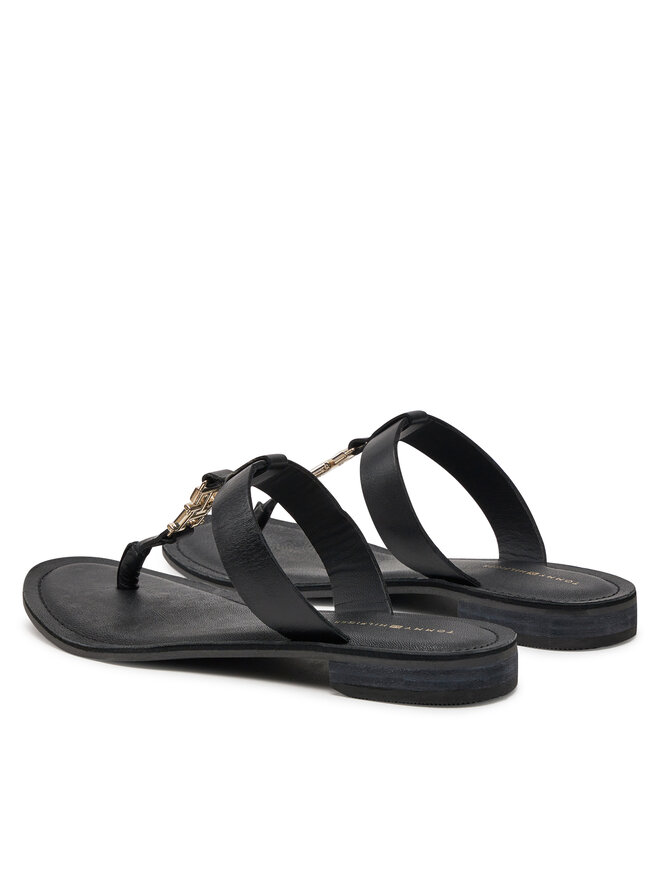 Tommy Hilfiger Zehentrenner Tommy Hilfiger Th Elevated Sandal FW0FW07174 Schwarz