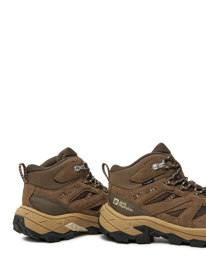 Jack Wolfskin Trekkingi Jack Wolfskin Vojo Tour Texapore Mid W A62071 Brązowy