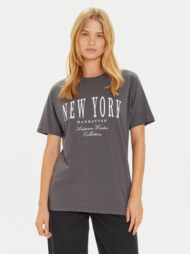 Brave Soul Brave Soul T-Shirt LTS-568JEMIMA Grau Oversize