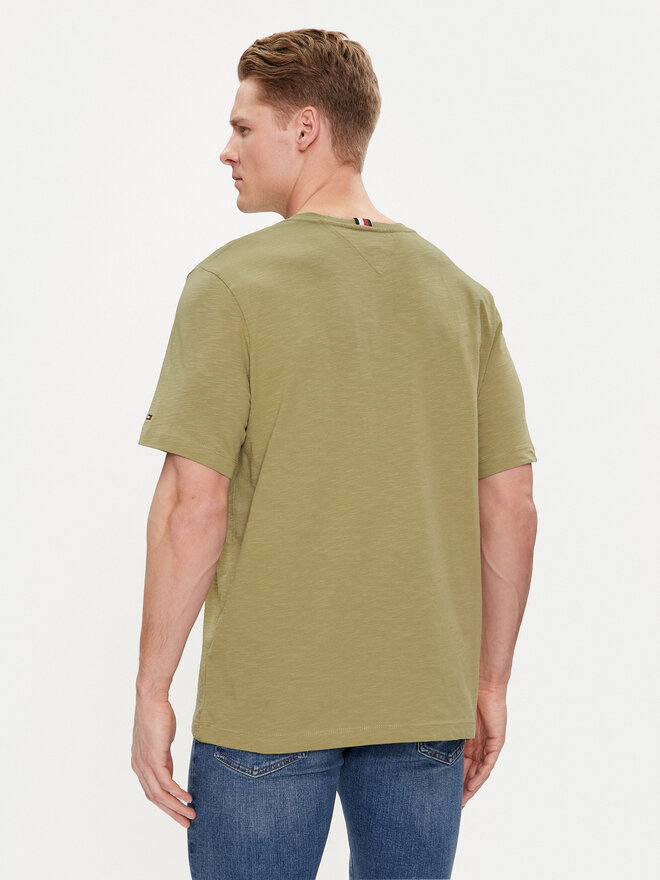 Tommy Hilfiger Tommy Hilfiger Camiseta Arched MW0MW34432 Verde Regular Fit