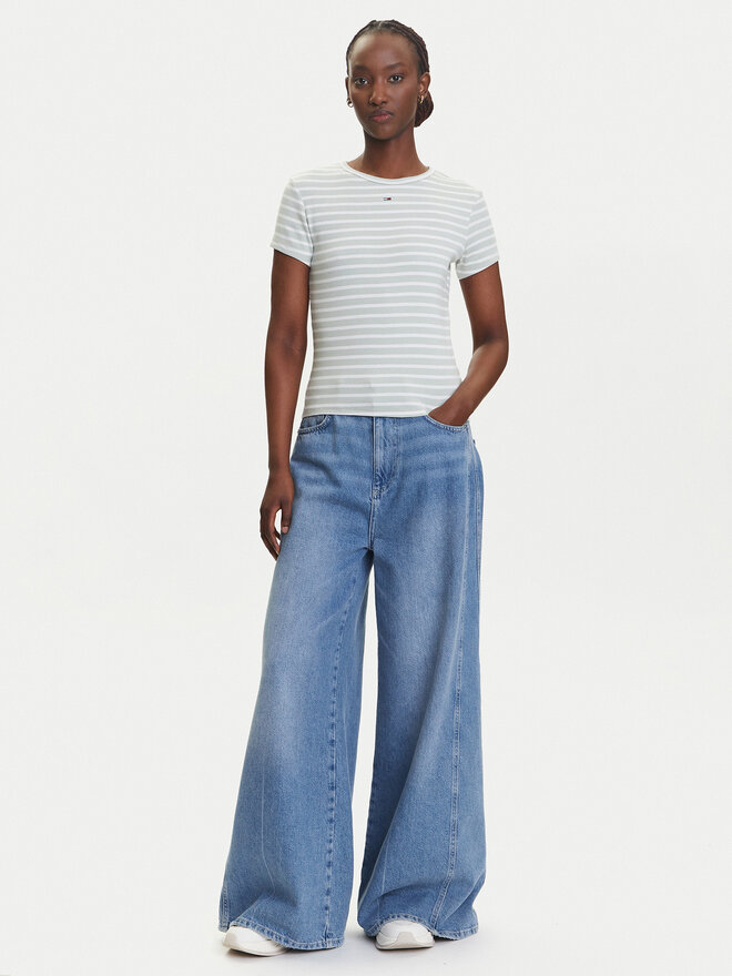 Tommy Jeans Tommy Jeans Marškinėliai Essential DW0DW17383 Žalia Slim Fit