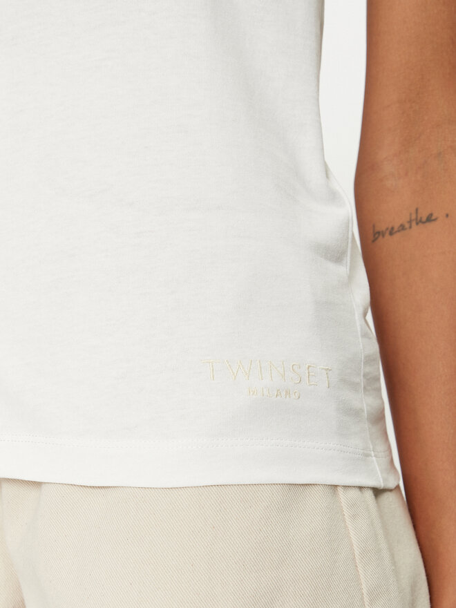 TWINSET TWINSET Marškinėliai 241TT2411 Balta Regular Fit