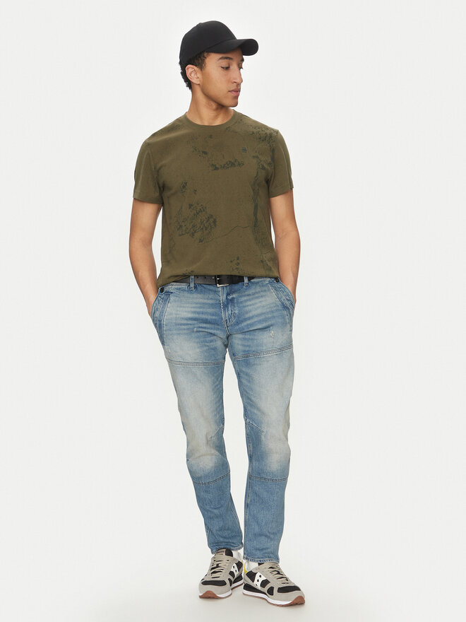 G-Star Raw G-Star Raw Marškinėliai Wash D25973-C338 H343 Žalia Regular Fit