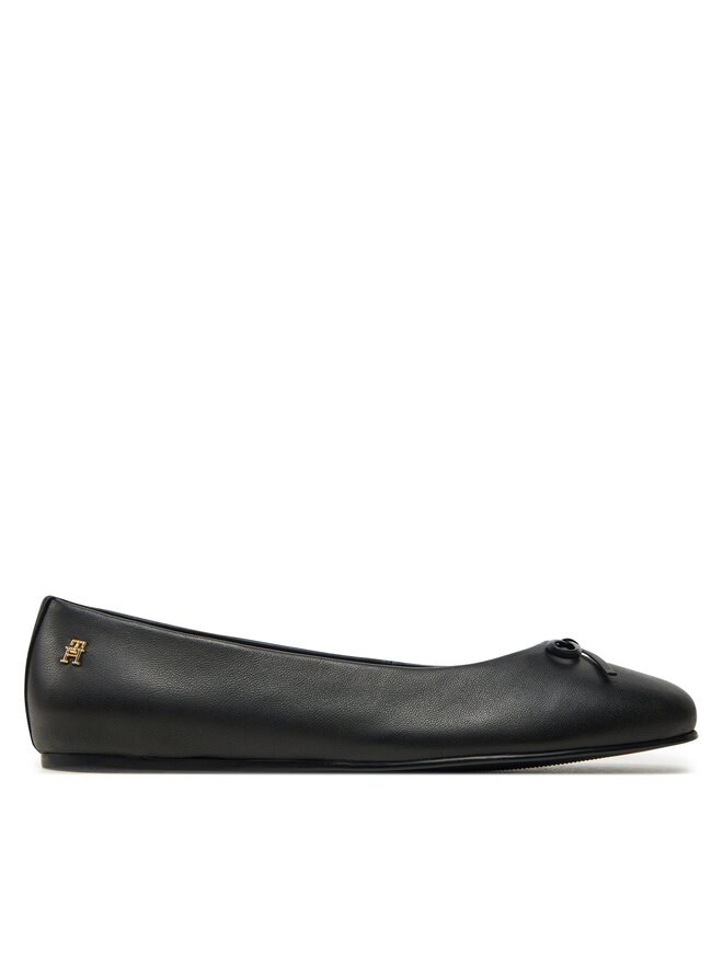 Tommy Hilfiger Ballerine Tommy Hilfiger Ballerina Leather Flat Bow FW0FW08359 Nero