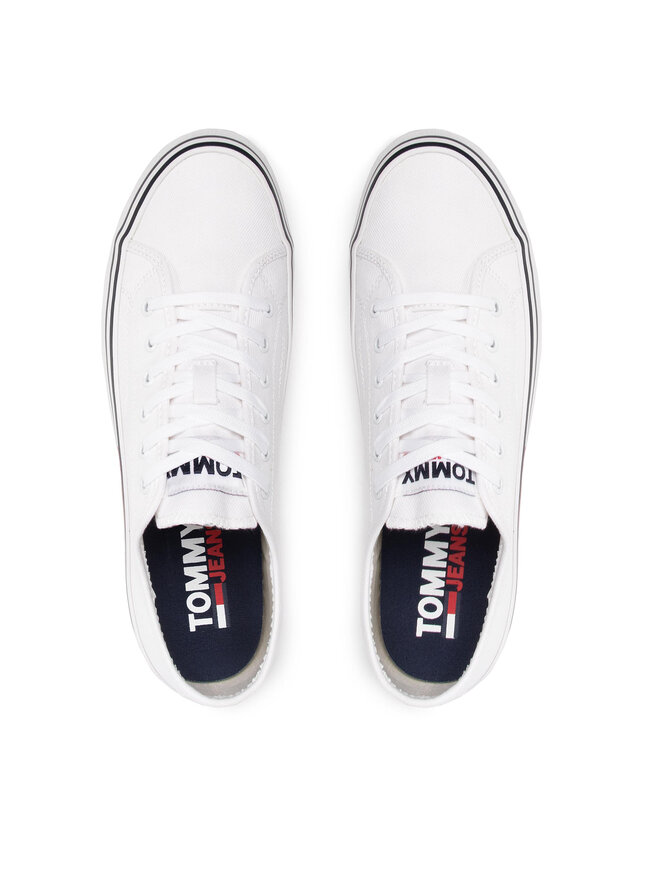 Tommy Jeans Πάνινα παπούτσια Tommy Jeans Essential Low Cut EM0EM00962 Λευκό