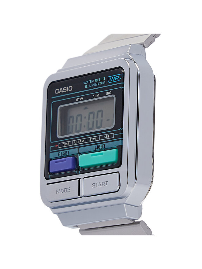 Casio Uhr Casio Vintage 80s A120WE-1AEF Silberfarben