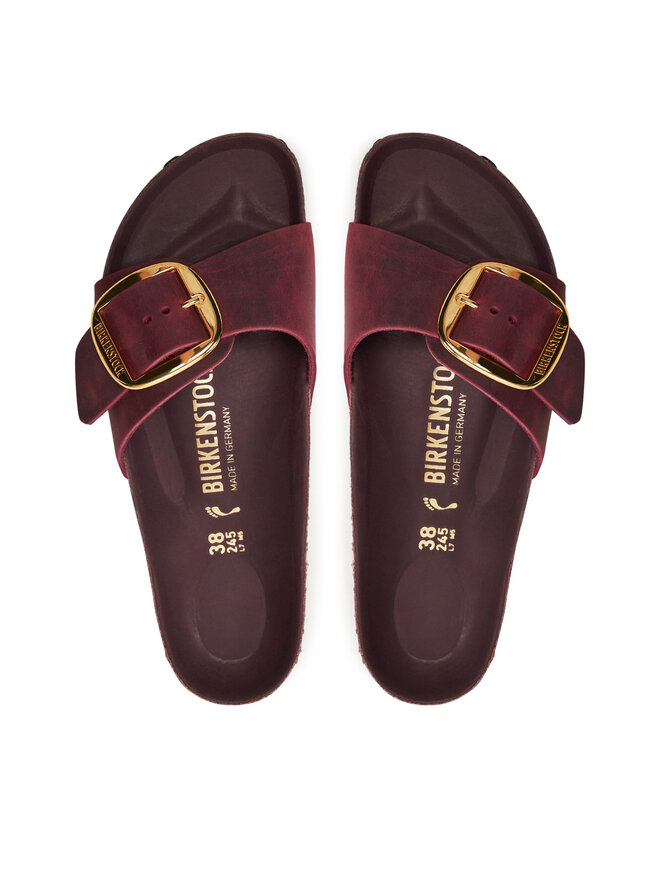 Birkenstock Шльопанці Birkenstock Madrid Big Buckle Leoi 1028031 Бордовий