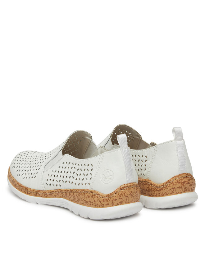 Rieker Pantofi Rieker N4251-80 Alb