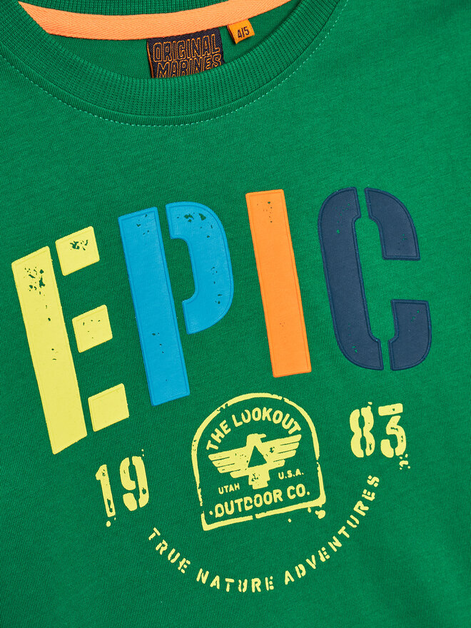 Original Marines Original Marines T-shirt DEP2133B Zelena Regular Fit