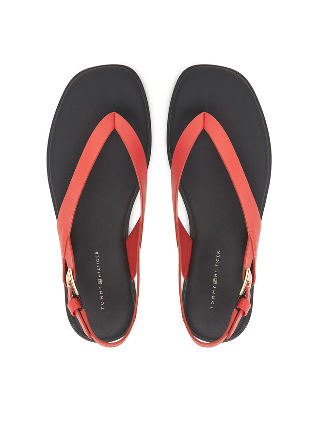 Tommy Hilfiger Sandalen Tommy Hilfiger Color Block Thong Flat Sandal FW0FW08883 Orange
