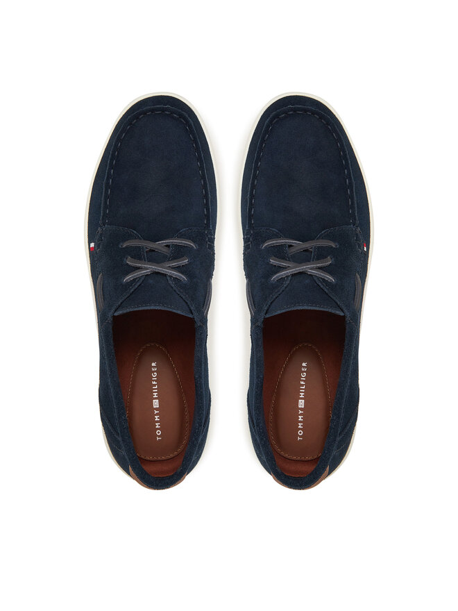 Tommy Hilfiger Félcipő Tommy Hilfiger Modern Light Hybrid Suede Boat S FM0FM05352 Sötétkék